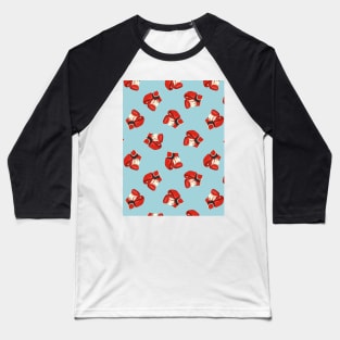 Red Boxing Gloves Pattern Baseball T-Shirt